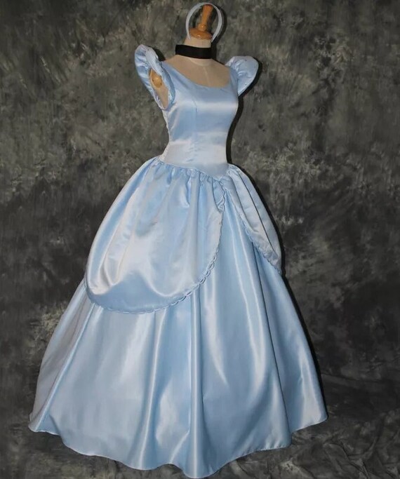 Vestido de cosplay de Cenicienta azul Adultos Disfraz de princesa