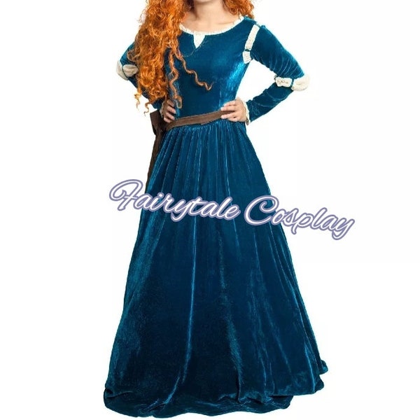 Vestido de Cosplay Inspirado en Mérida (Valiente) - Adultos - Cosplay, Princesa Disney -