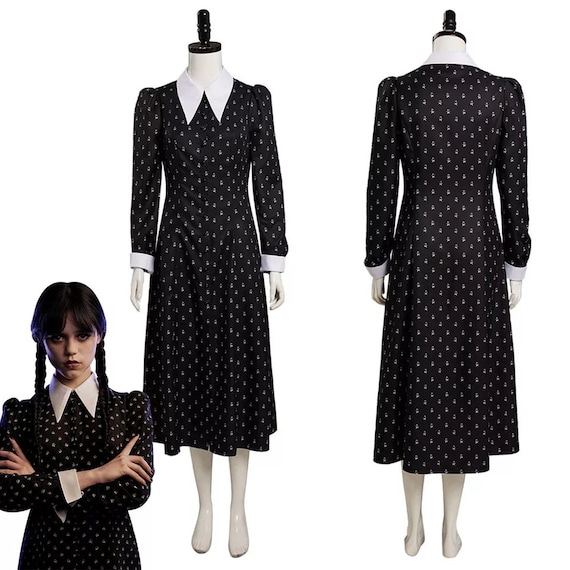 Wednesday Addams addams Family Cosplay Dress Costume 