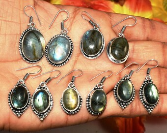 Labradorite Earring!  925 Silver Sterling  Earring Gemstone Earring Wholesale Lot Earring Lot,Handmade Jewelry Earring Dangle & Drop Earring