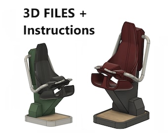 Archivos STL de asientos de montaña rusa impresos en 3D / Instrucciones / adecuados para FDM