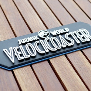 Several Rollercoaster 3D signs Fridge magnet Themepark Logos Velocicoaster