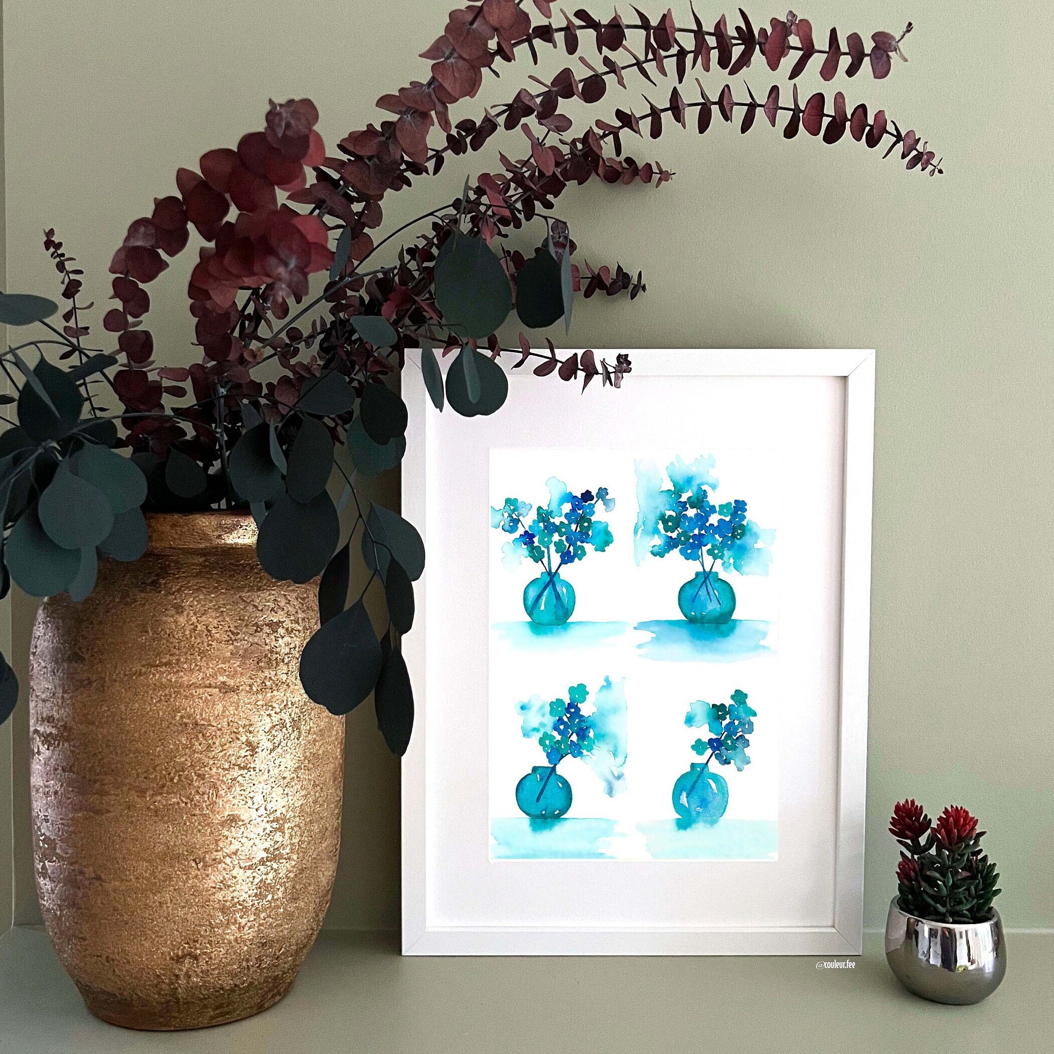 Affiche Bouquets Bleus