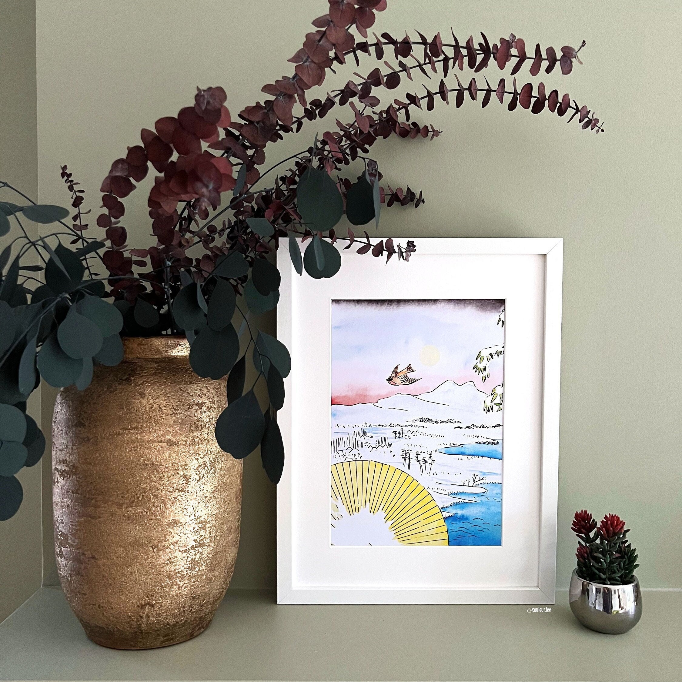 Affiche Estampe Japon en Hiver