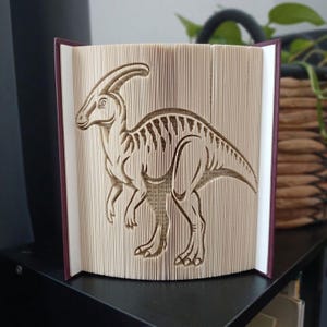 Parasaurolophus Book Folding Pattern - Cut and Fold