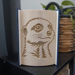 Patrón para doblar libros de suricatas - Cortar y doblar