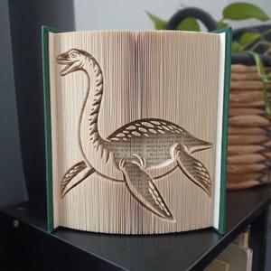 Plesiosaur Book Folding Pattern - Cut and Fold