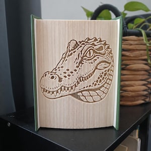 Crocodile Book Folding Pattern - Cut and Fold