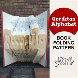 Gorditas Font Book Folding Pattern, Alphabet, DIY Craft Project, Homemade Creation