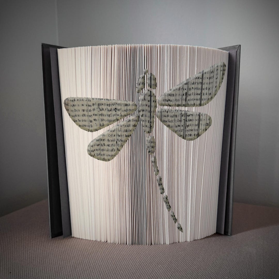 Dragonfly Book Folding Pattern - Cut and Fold - Etsy