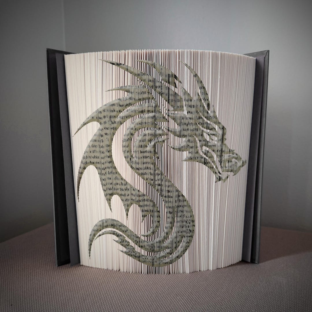 Dragon Book Folding Pattern - Cut and Fold - Etsy
