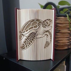 Sea Turtle Book Folding Pattern - Cut and Fold