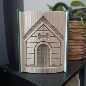 Dog House Book Folding Pattern - Cut and Fold