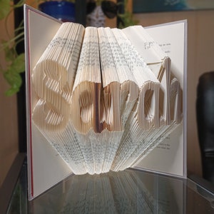Personalized Folded Book Art, Book Lover Gift, Reader Gift, Unique Gift, Handmade, Housewarming, Home Decor, Birthday Gift, Christmas Gift