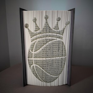 Mönster för vikbok för basketbollskronor - Klipp och vik