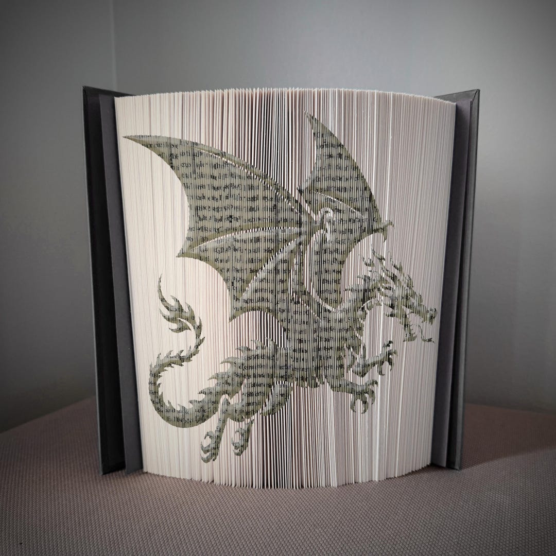 Dragon Book Folding Pattern - Cut and Fold - Etsy