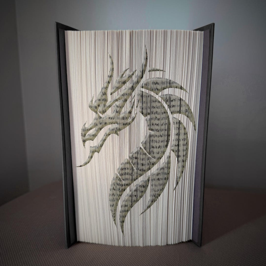 Dragon Book Folding Pattern - Cut and Fold - Etsy