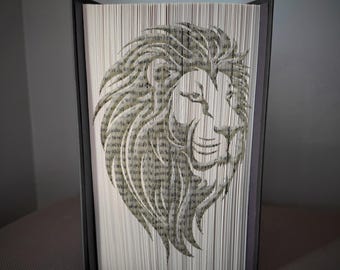 Lion Book Folding Pattern - Cut and Fold