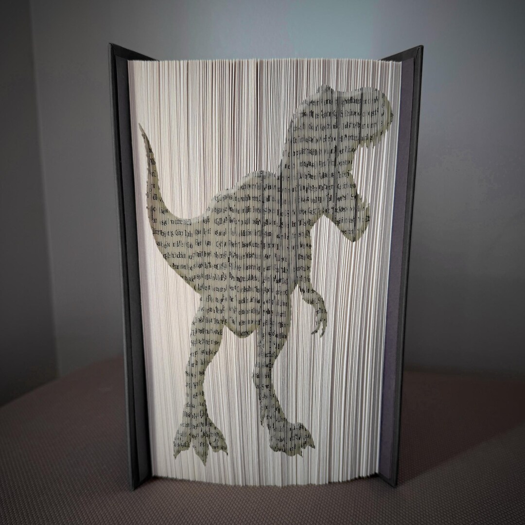 T Rex Book Folding Pattern - Cut and Fold - Etsy
