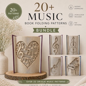 20+ Music Bundle Book Folding Patterns - Cut and Fold