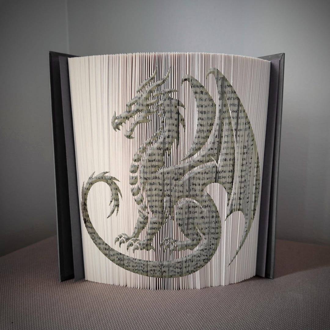 Dragon Book Folding Pattern - Cut and Fold - Etsy