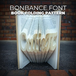 Cutie Pie Font Book Folding Pattern, Alphabet, DIY Craft Project, Homemade Creation