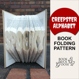 Creepster Font Book Folding Pattern, Alphabet, DIY Craft Project, Homemade Creation