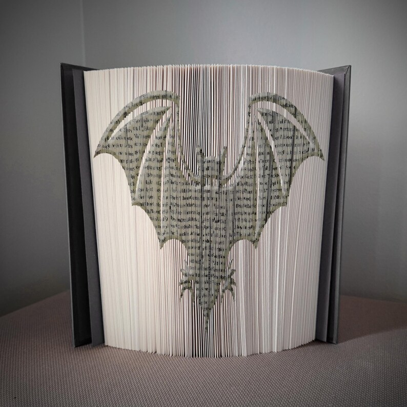 Bat Book Folding Pattern - Cut and Fold - Etsy