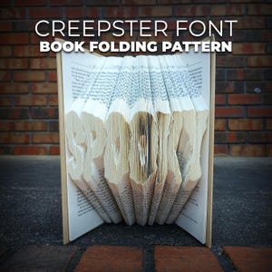 Creepster Font Book Folding Pattern, Alphabet, DIY Craft Project, Homemade Creation