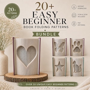 20+ Easy Beginner Bundle Book Folding Pattern - Cut and Fold
