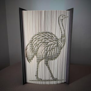 Ostrich Book Folding Pattern - Cut and Fold