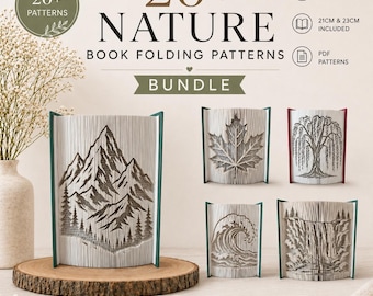 20+ Nature Bundle Book Folding Patterns - Cut and Fold