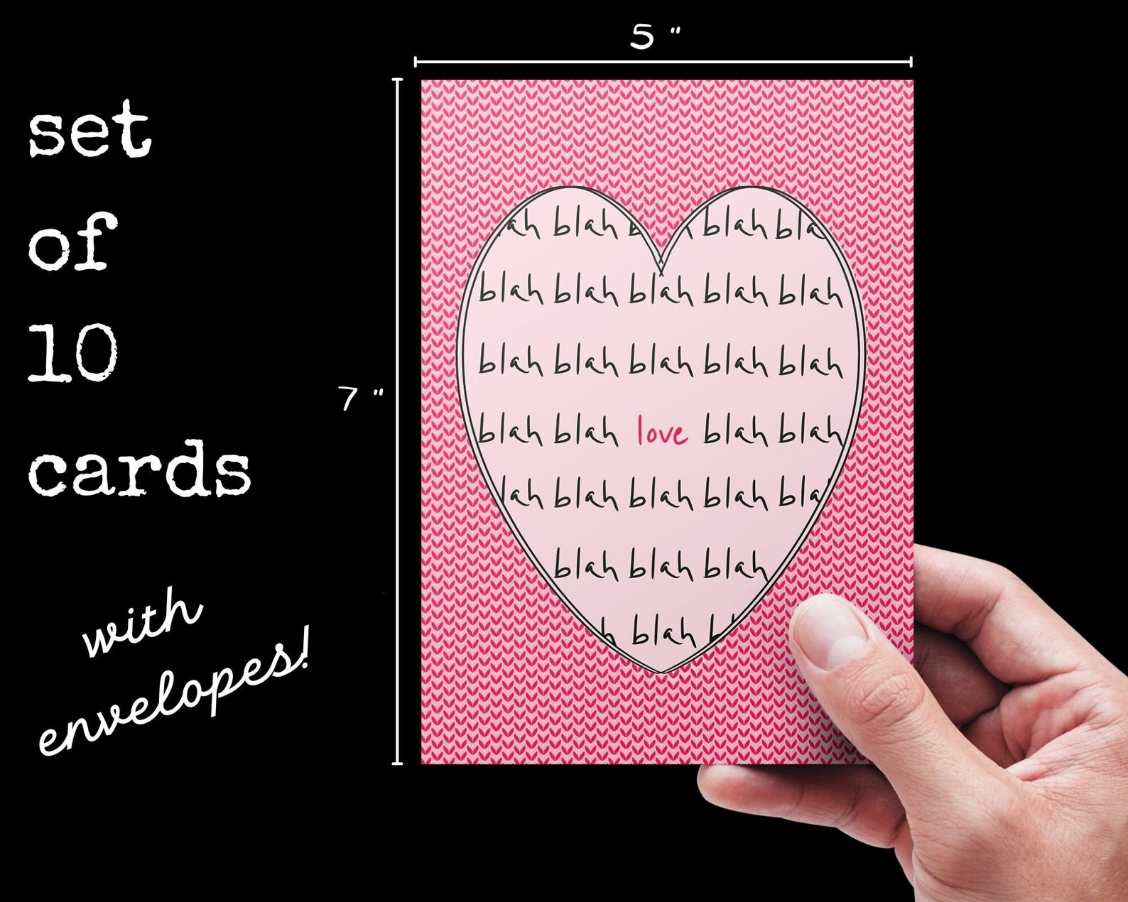 Set of 10 Funny Valentine Cards With Envelopes Happy Etsy