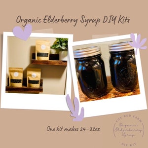 Organic Elderberry Syrup Kit, Makes 24-32oz., DIY Elderberry Syrup, Homemade