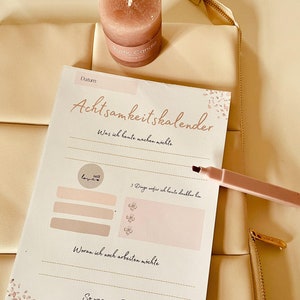 Achtsamkeitskalender / Journal / Achtsamkeit / Tagebuch