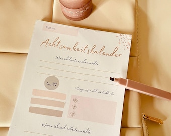 Achtsamkeitskalender / Journal / Achtsamkeit / Tagebuch
