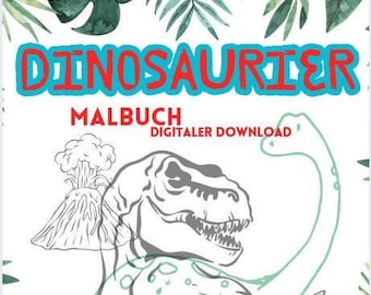 Digital Coloring Book Dinosaurs – PDF to Print – Craft Ideas & Games for Children