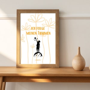 Digital Poster - I follow my dreams - Mindset A4