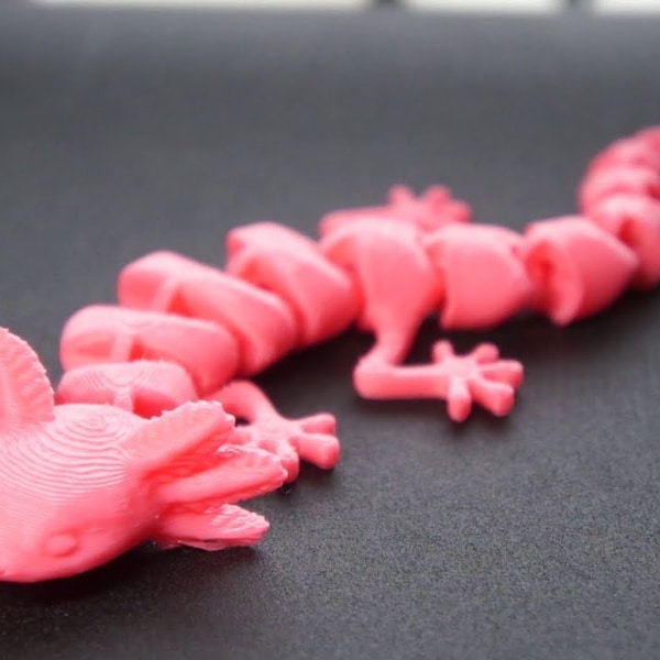 3d printed articulated Axolotl