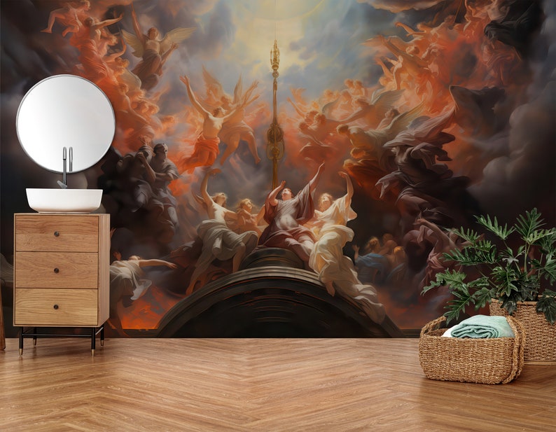 The Birth of the Sun Wallpaper - Renaissance Painting Mural Decor - Peel Stick and One Piece - Wall Art, Roman Mythology, Modern Wallpapers