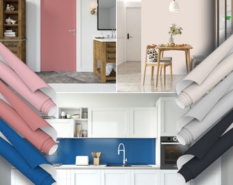 Láminas adhesivas de colores sólidos/pegatinas para muebles/dormitorio, película para baño/papel tapiz para pelar y pegar/suministros de chapa