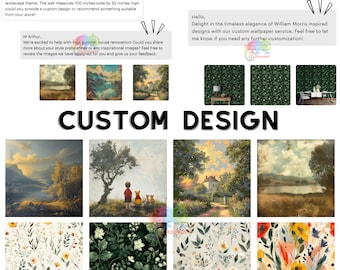 Custom Design Wallpaper Fee, Custom Order Mural Fee, Customizable Wallpaper Fee, Custom Wallpaper Design, Create Your Own Wallpaper