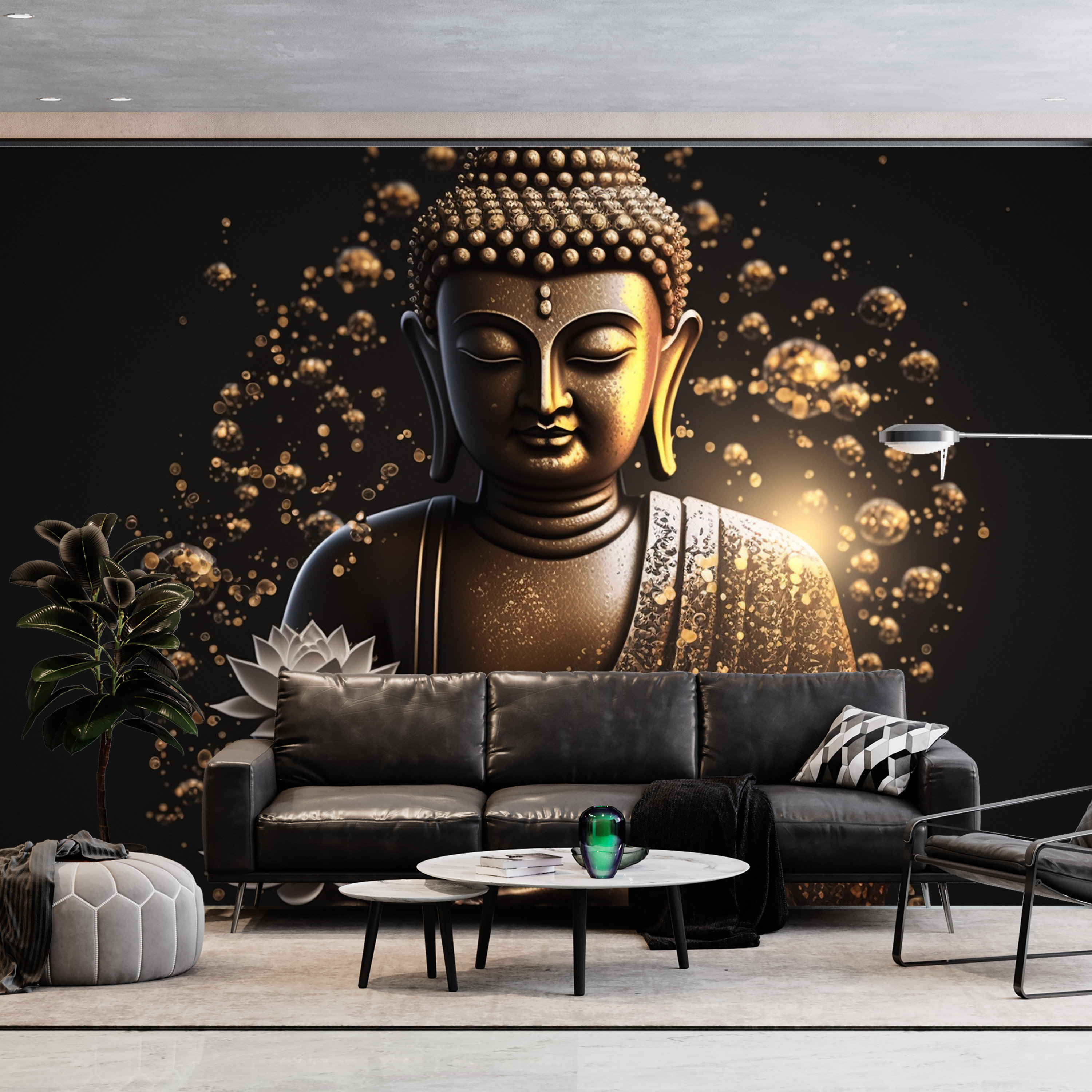 Buddhas Heart Sutra  Warm Wallpaper  Wallpaper for Wall  Wall Decor   Home Decor