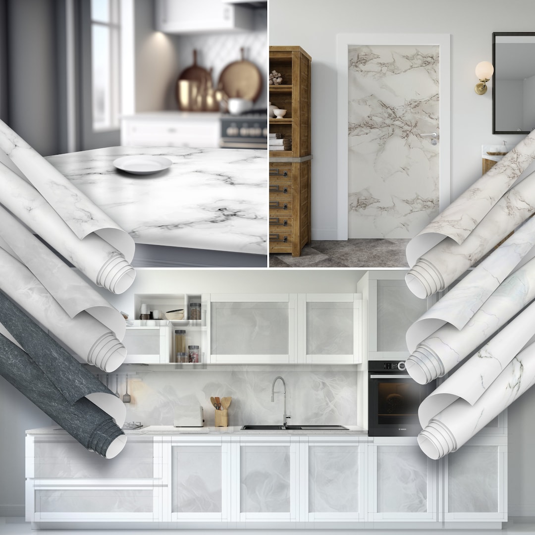 Marble Furniture Veneer Marble Texture Adhesive Foils Furniture Film