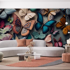 Gorgeous Butterflys Pattern Wallpaper for Living Room, Bedroom and ...