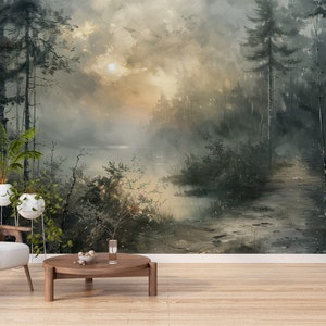Scenic Vintage Wallpaper, Rural Painting Wallpaper, Historical Scenic Wall Mural Art, Vintage Panoramic Wallpaper, Scenic Wall Covering