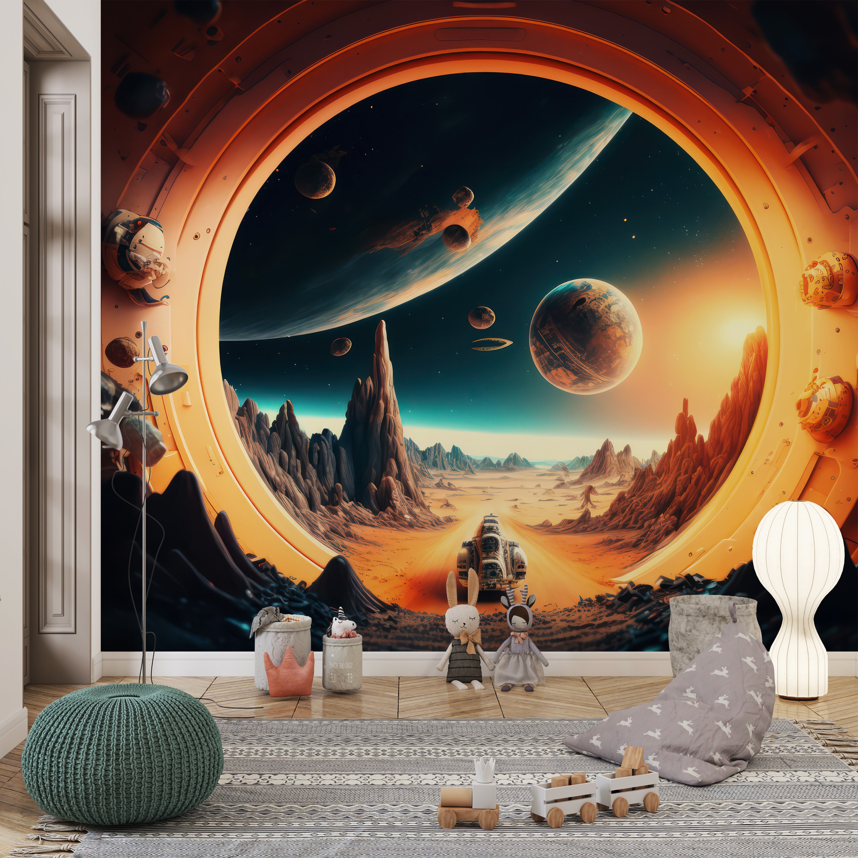Sci-fi Wallpaper, 3D Space Landscape Sun and Planet Wall Decal Art, Peel  Stick Non Woven and Vinyl Galaxy Wall Mural, Kids Room and Nursery - Etsy, image size:3000x3000