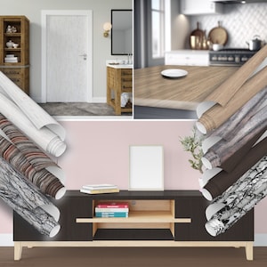 Peel and Stick Stickers For Bathroom | Wood Pattern Self Adhesive Foils | Waterproof, Oilproof, Heat Resistant Wall Decor | Furniture Veneer