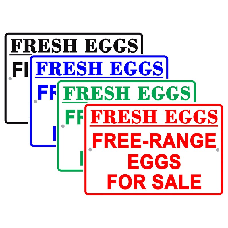 Fresh Eggs Freerange Eggs for Sale Aluminum Metal Sign Etsy