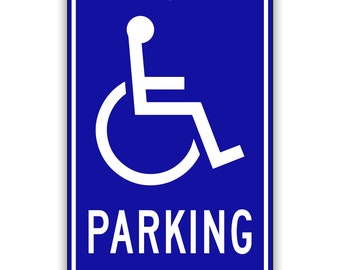 Eletina purple New Tin Sign Handicapped Sign Aluminum Metal Sign for Wall Decor 8x12 Inch 